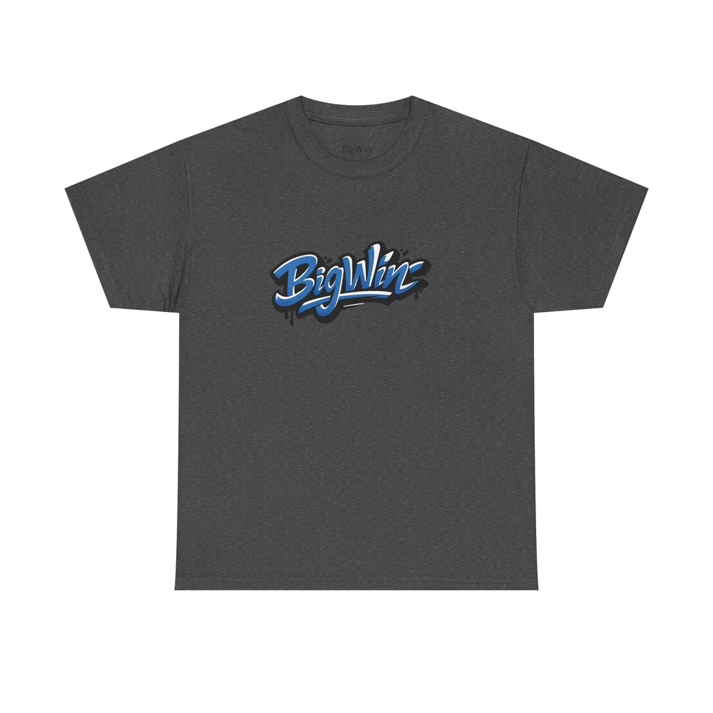 BigWin Graffiti T-Shirt — Retro Blue Streetwear Tee