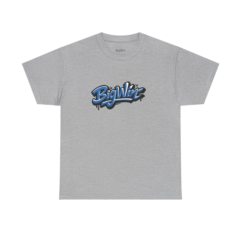 BigWin Graffiti T-Shirt — Retro Blue Streetwear Tee
