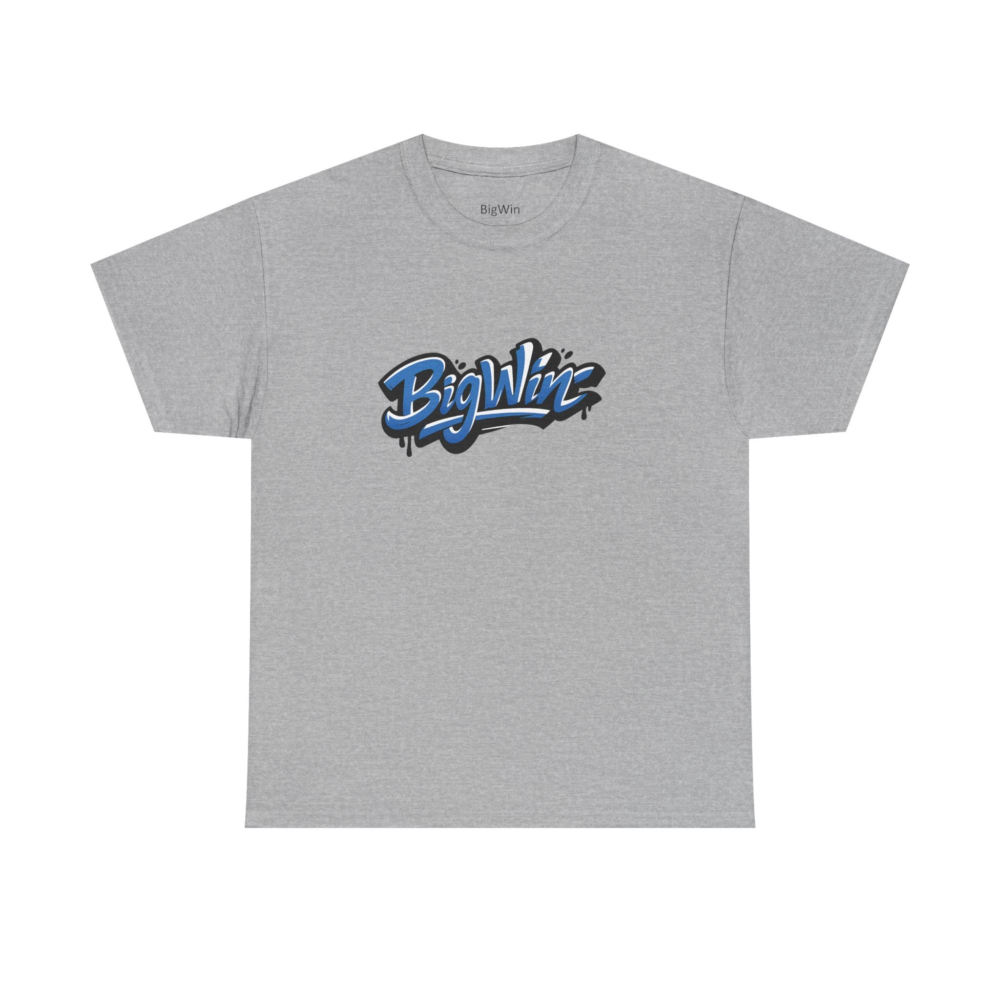 BigWin Graffiti T-Shirt — Retro Blue Streetwear Tee