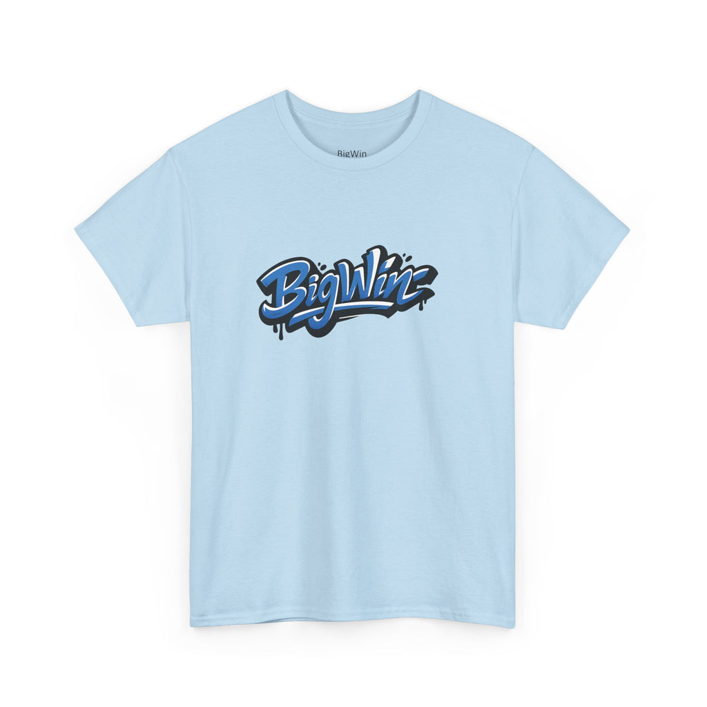BigWin Graffiti T-Shirt — Retro Blue Streetwear Tee