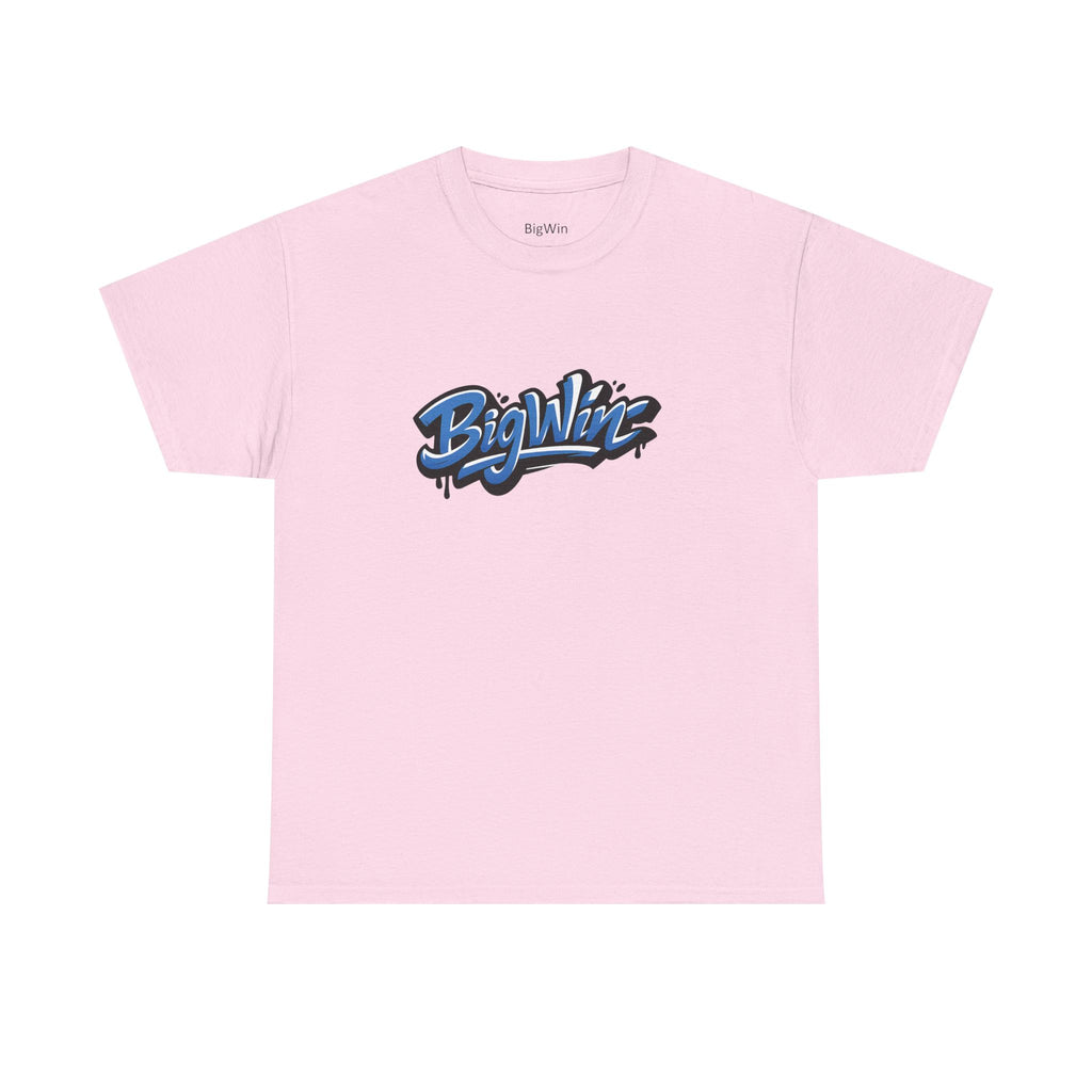 BigWin Graffiti T-Shirt — Retro Blue Streetwear Tee
